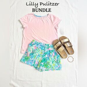 EUC Lilly Pulitzer Girls Bundle XL (12-14) Ygritte Shorts & Matching Jessica Top